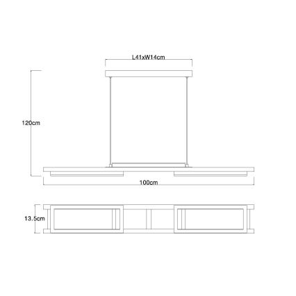 Globo - LED Пендел LED/30W/230V