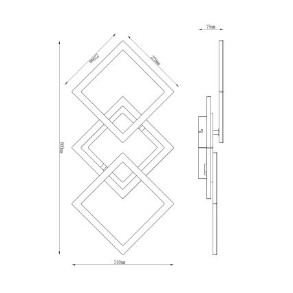 Globo - LED Полилей за повърхностен монтаж LED/30W/230V
