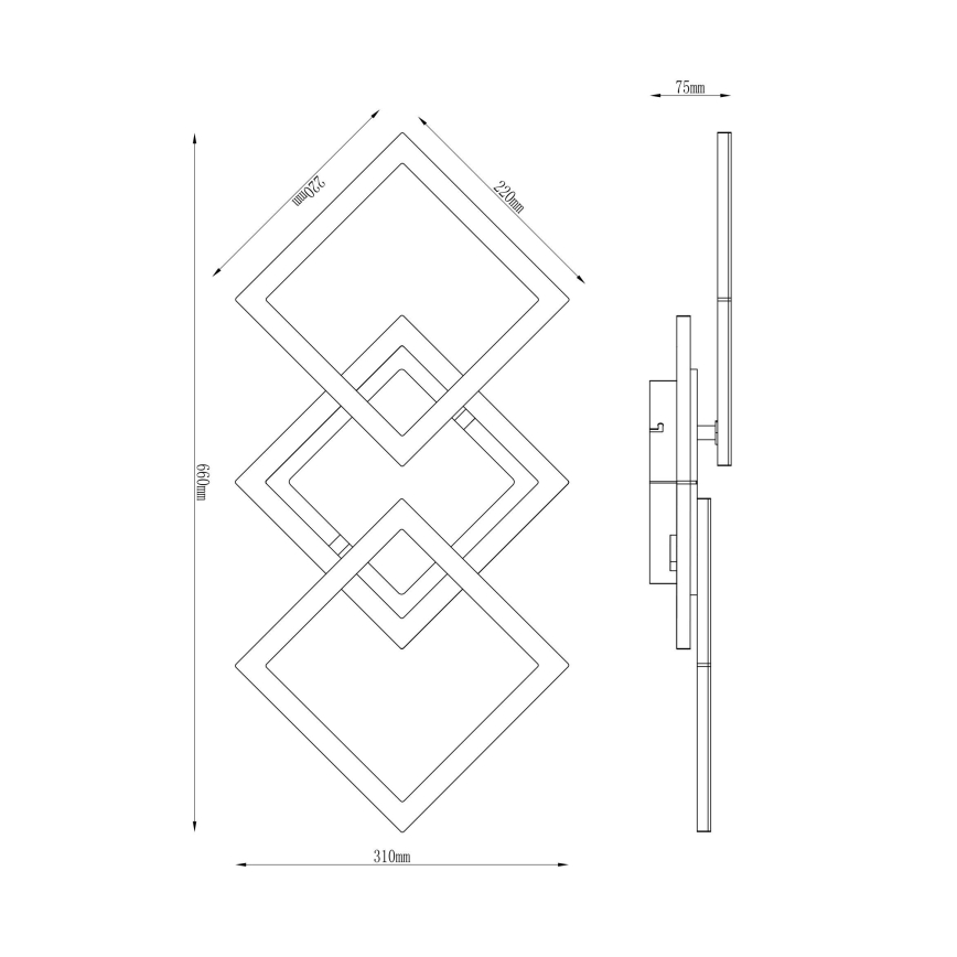 Globo - LED Полилей за повърхностен монтаж LED/30W/230V