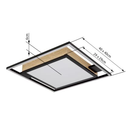 Globo - LED Димируем плафон LED/40W/230V 2700-6500K + дистанционно управление