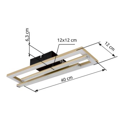 Globo - LED Плафониера LED/24W/230V 4000K златист