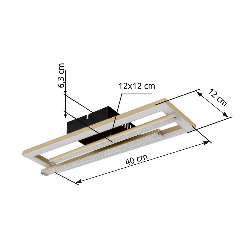 Globo - LED Плафониера LED/24W/230V 4000K златист