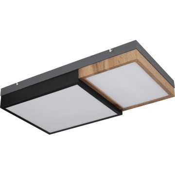 Globo 67286-30 - LED плафон GUNDI LED/30W/230V 35x65 cm кафяво/черно