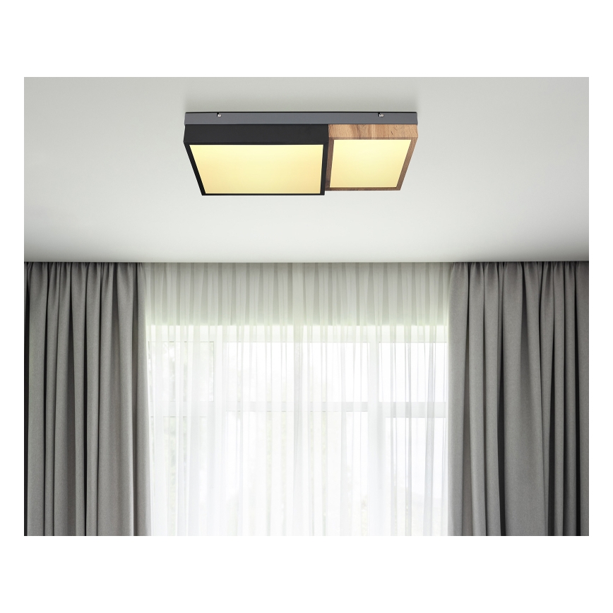 Globo 67286-30 - LED плафон GUNDI LED/30W/230V 35x65 cm кафяво/черно