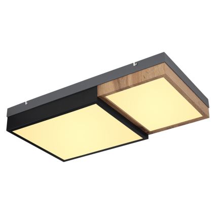 Globo 67286-30 - LED плафон GUNDI LED/30W/230V 35x65 cm кафяво/черно