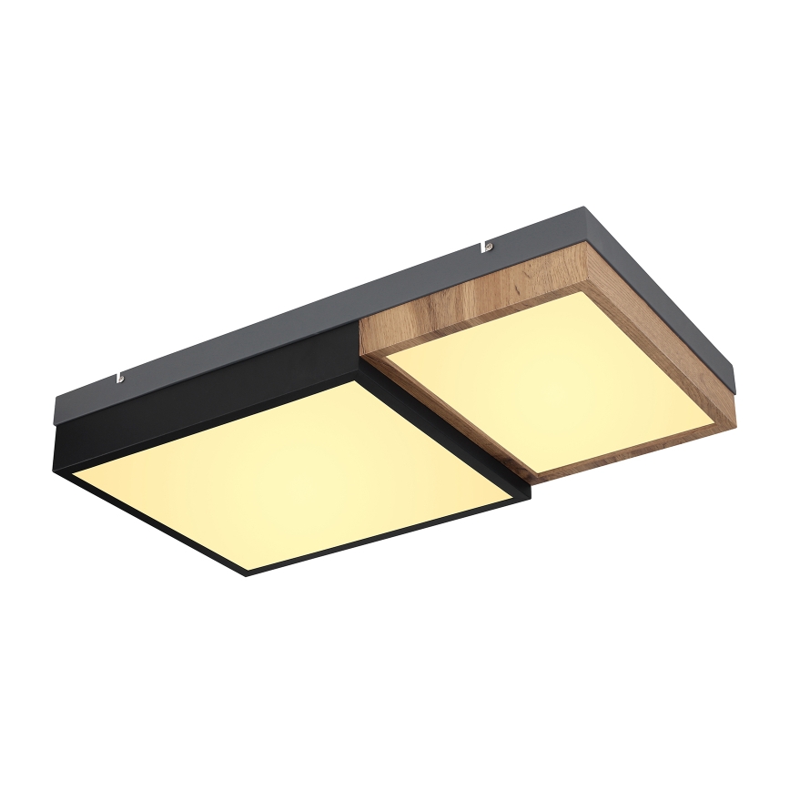 Globo 67286-30 - LED плафон GUNDI LED/30W/230V 35x65 cm кафяво/черно