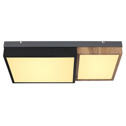Globo 67286-30 - LED плафон GUNDI LED/30W/230V 35x65 cm кафяво/черно