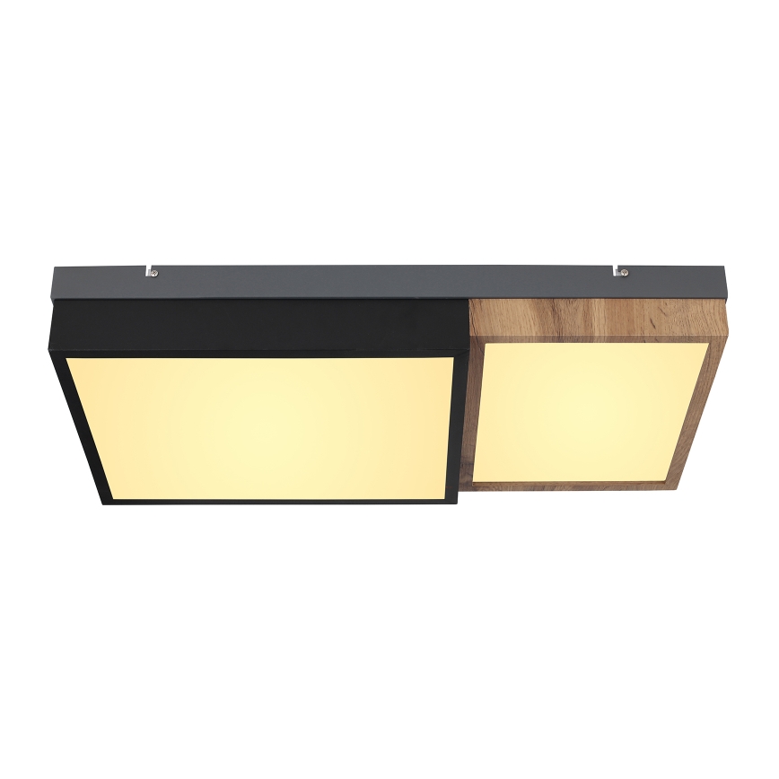 Globo 67286-30 - LED плафон GUNDI LED/30W/230V 35x65 cm кафяво/черно
