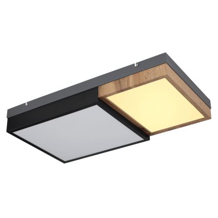 Globo 67286-30 - LED плафон GUNDI LED/30W/230V 35x65 cm кафяво/черно