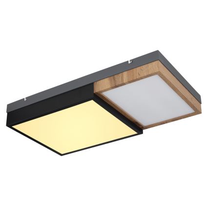 Globo 67286-30 - LED плафон GUNDI LED/30W/230V 35x65 cm кафяво/черно