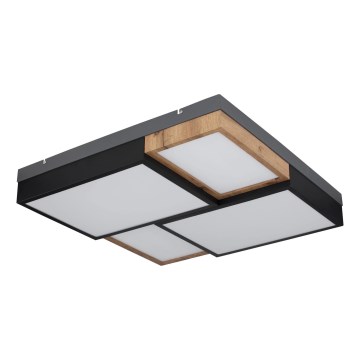 Globo 67286-50 - LED таванен плафон GUNDI LED/50W/230V 60x60 см кафяв/черен