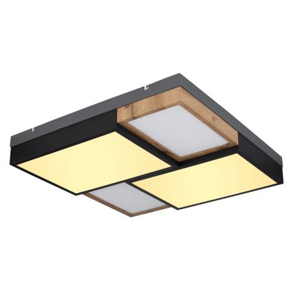 Globo 67286-50 - LED таванен плафон GUNDI LED/50W/230V 60x60 см кафяв/черен