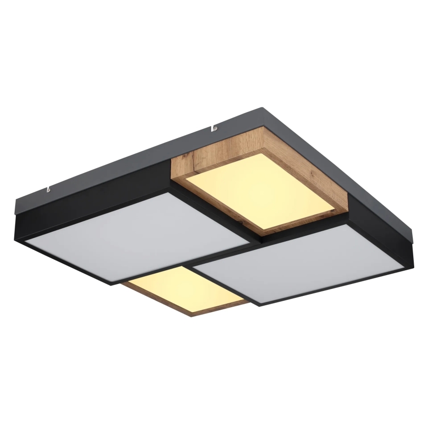 Globo 67286-50 - LED таванен плафон GUNDI LED/50W/230V 60x60 см кафяв/черен