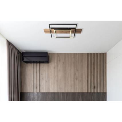 Globo 67289D - LED димируемо таванно осветително тяло VANNI LED/24W/230V 40x60 cm кафяво/черно