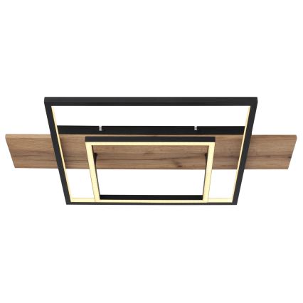 Globo 67289D - LED димируемо таванно осветително тяло VANNI LED/24W/230V 40x60 cm кафяво/черно