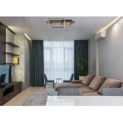 Globo 67289D1 - LED таванно осветително тяло VANNI LED/24W/230V 40x75 см кафяв/черен