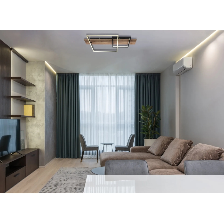 Globo 67289D1 - LED таванно осветително тяло VANNI LED/24W/230V 40x75 см кафяв/черен