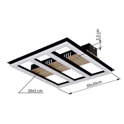 Globo - LED Плафониера LED/18W/230V 3000K 30x30 см