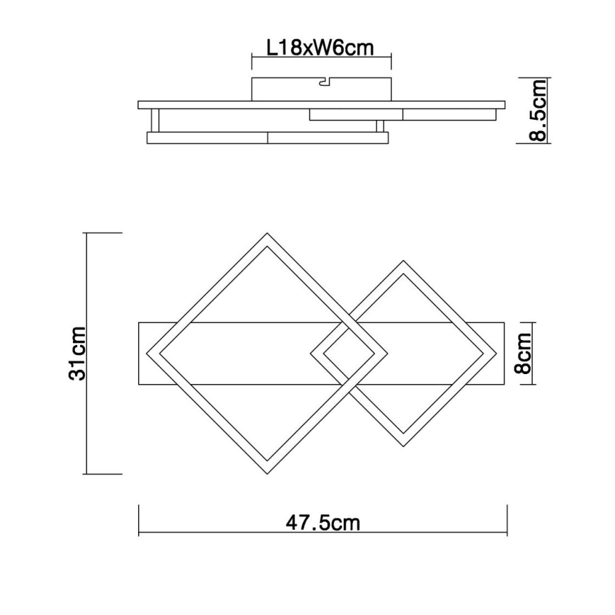 Globo - LED Плафониера LED/18W/230V