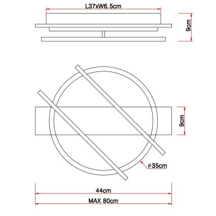 Globo - LED Плафониера LED/32W/230V