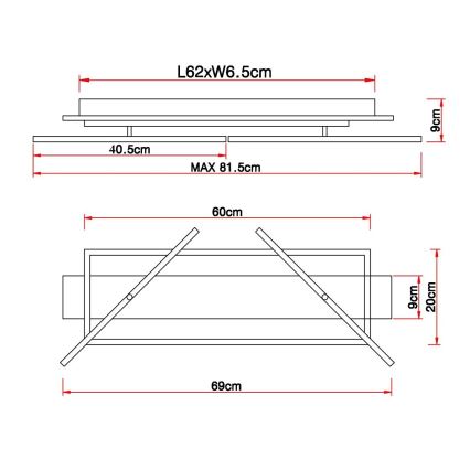 Globo - LED Плафониера LED/32W/230V