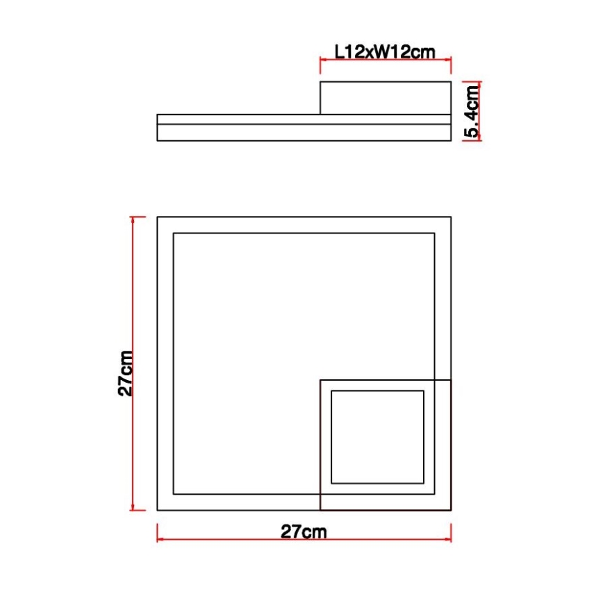 Globo - LED Плафониера LED/12W/230V