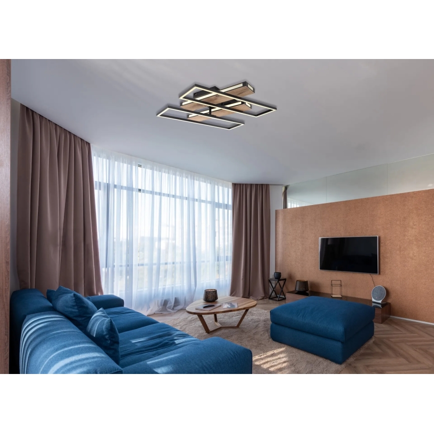 Globo 67299D1 - LED плафон COLLI LED/48W/230V 52x60 cm кафяв/черен