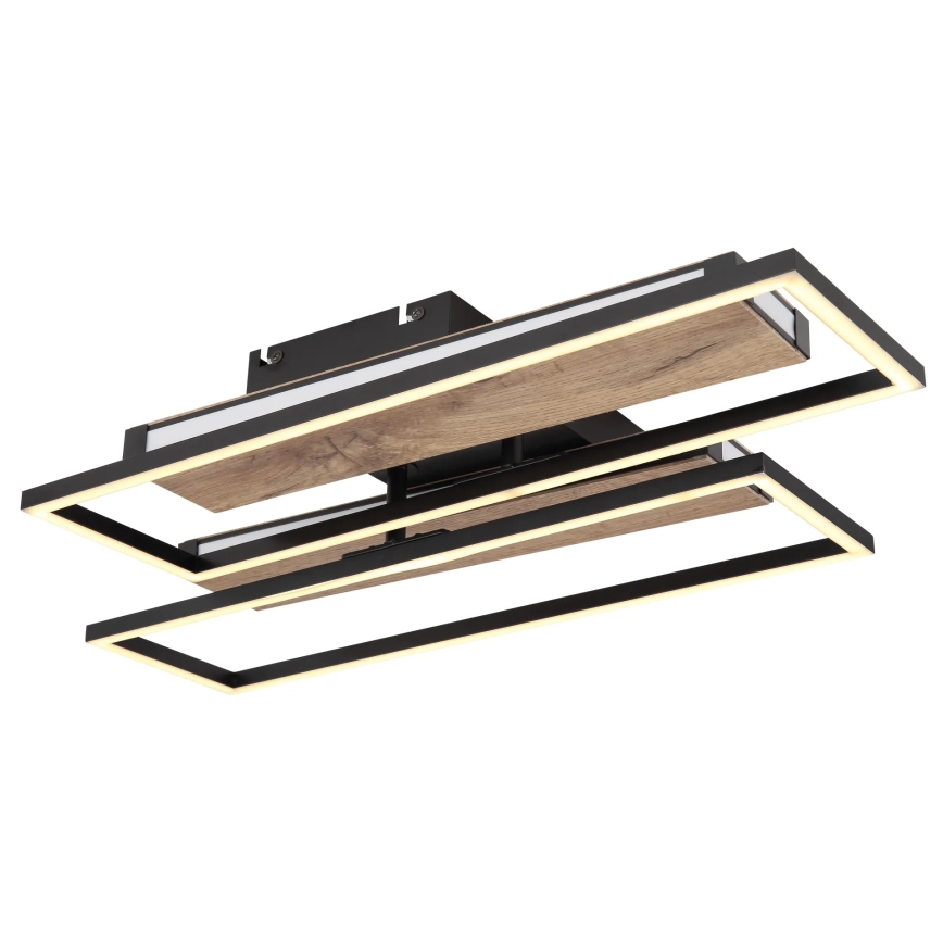 Globo 67299D1 - LED плафон COLLI LED/48W/230V 52x60 cm кафяв/черен