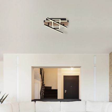 Globo 67299D2 - LED таванно осветително тяло COLLI LED/30W/230V 46x68 cm кафяво/черно