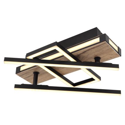 Globo 67299D2 - LED таванно осветително тяло COLLI LED/30W/230V 46x68 cm кафяво/черно