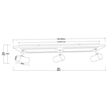 Globo - LED Спот LED/24W/230V + 3xGU10/5W