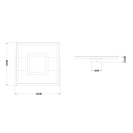 Globo - LED таванно осветително тяло LED/18W/230V 3000K 35x33 cm