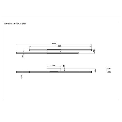 Globo - LED Плафониера LED/24W/230V 3000K черен