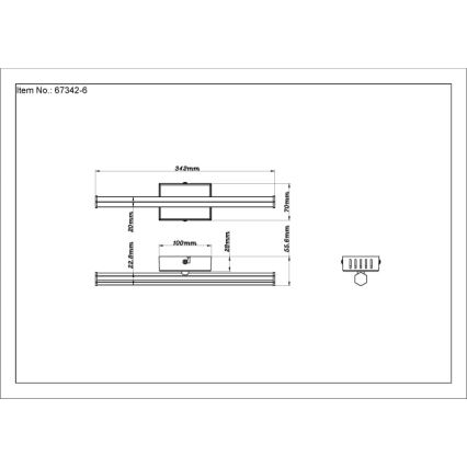 Globo - LED Плафониера LED/6W/230V 3000K черен
