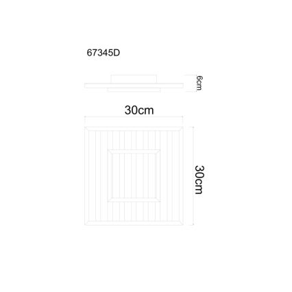 Globo - LED таванно осветително тяло LED/18W/230V 3000K 30x30 см
