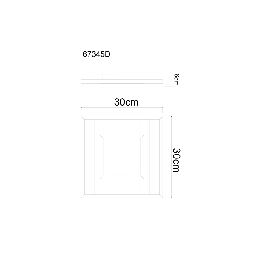 Globo - LED таванно осветително тяло LED/18W/230V 3000K 30x30 см