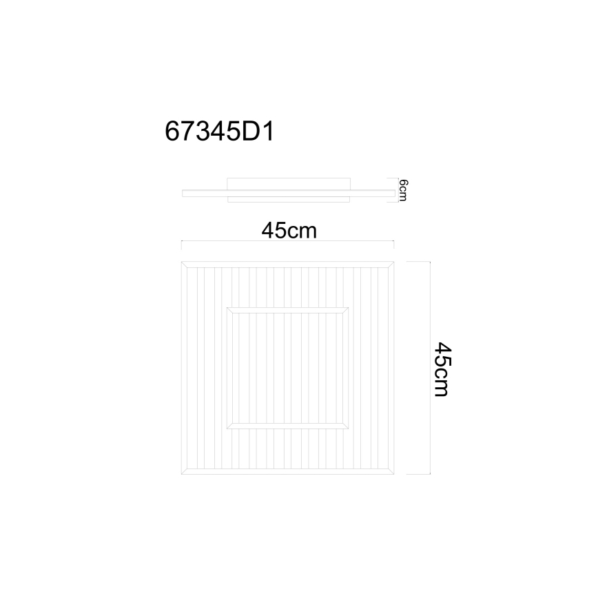 Globo - LED таванно осветително тяло LED/36W/230V 3000K 45x45 см