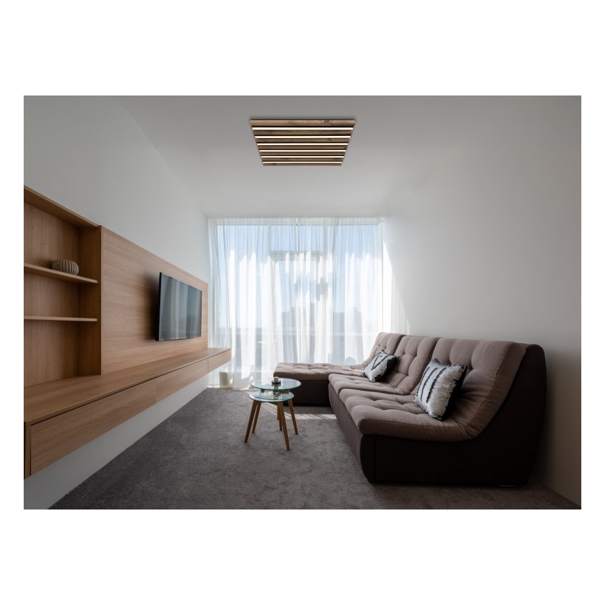Globo - LED Плафониера LED/30W/230V 3000K 45x45 см дърво