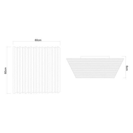 Globo - LED таванно осветително тяло с възможност за димиране 40W/230V 2700-6000K 60x60 см + дистанционно управление