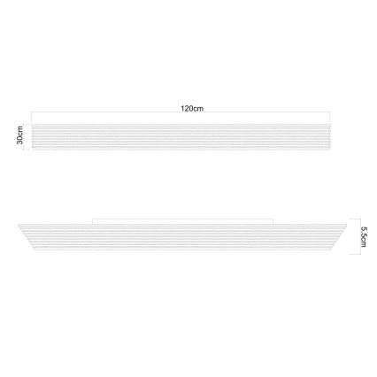 Globo - LED димируемо таванно осветително тяло LED/40W/230V 2700-6000K 30x120 cm + дистанционно управление