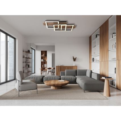 Globo - LED Плафониера LED/24W/230V 3000K 33x58 см кафяв/черен
