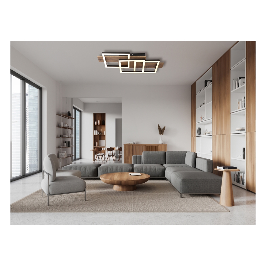 Globo - LED Плафониера LED/24W/230V 3000K 33x58 см кафяв/черен