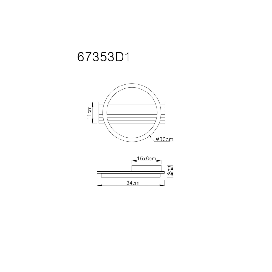 Globo - LED Плафониера LED/12W/230V 3000K 30x34 см