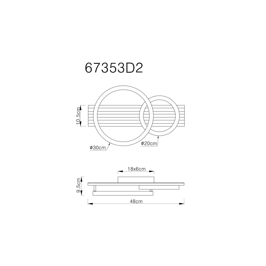 Globo - LED Плафониера LED/18W/230V 3000K 30x48 см