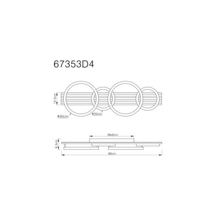 Globo - LED Плафониера LED/30W/230V 3000K 30x86 см