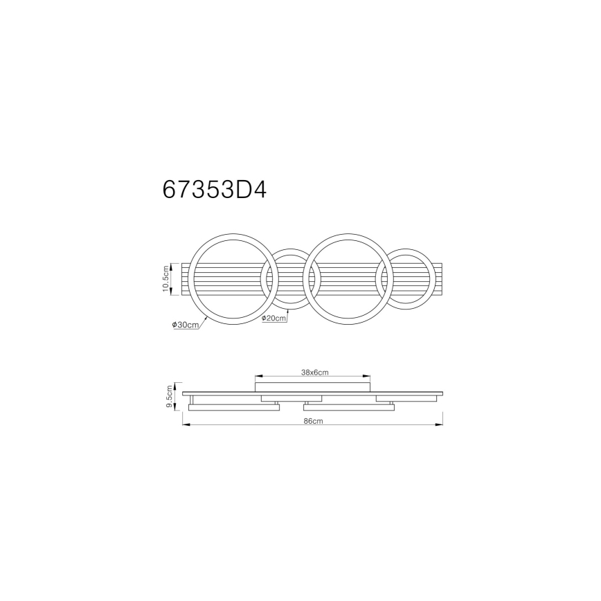 Globo - LED Плафониера LED/30W/230V 3000K 30x86 см