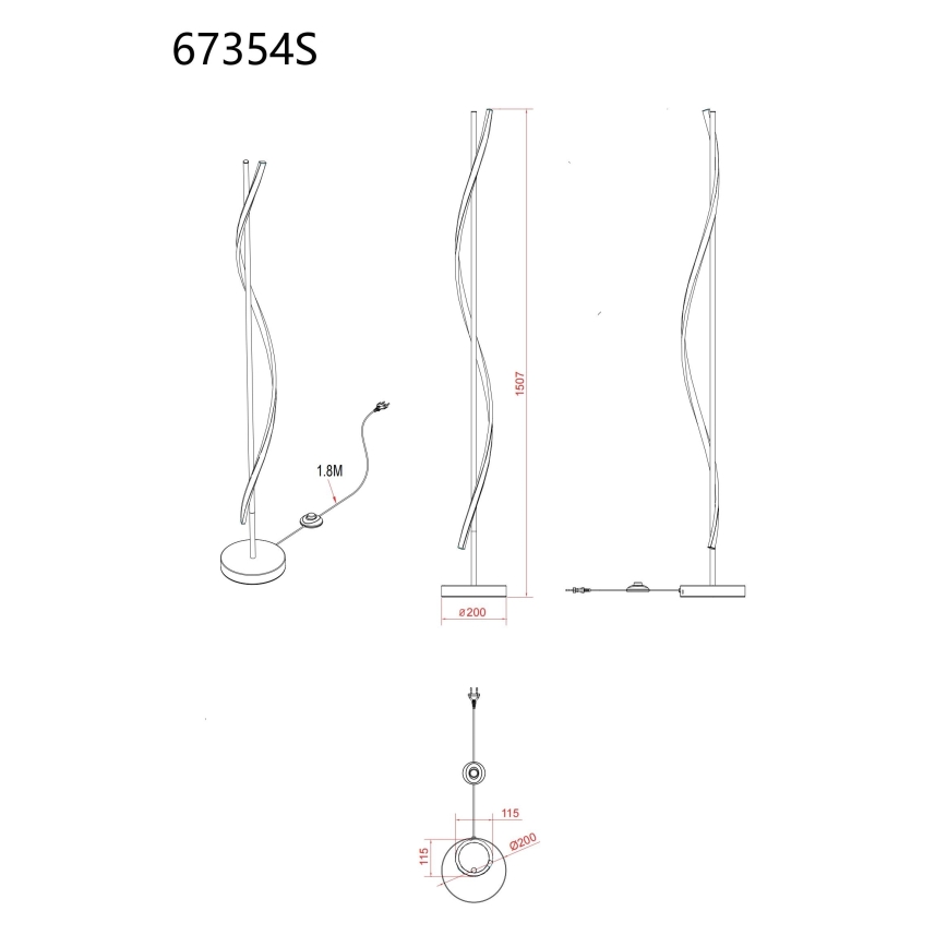Globo - LED Подова лампа LED/30W/230V 3000K