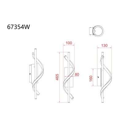 Globo - LED стенно осветително тяло LED/12,5W/230V 3000K