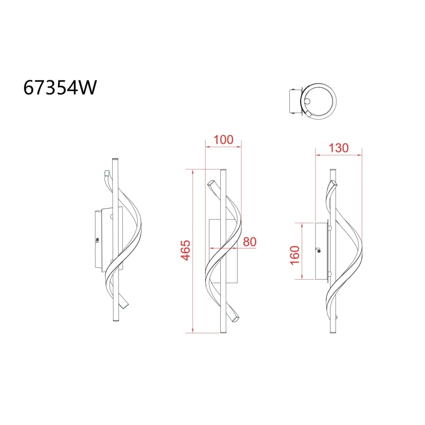 Globo - LED стенно осветително тяло LED/12,5W/230V 3000K