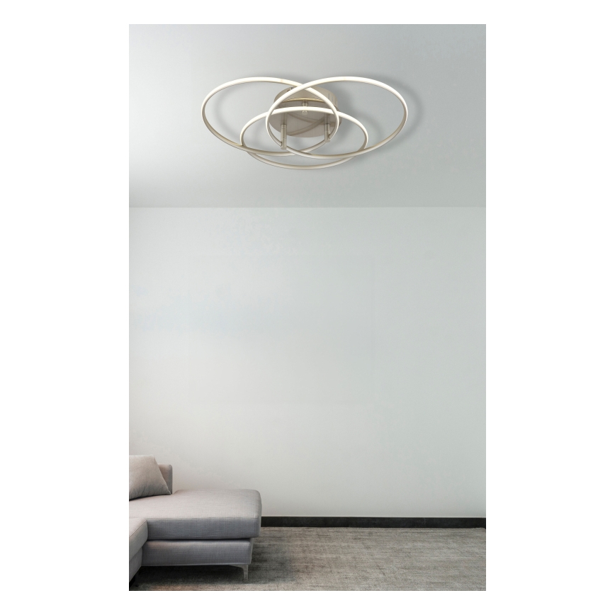 Globo - LED Плафониера LED/40W/230V 4000K Ø 45,6 см матов хром